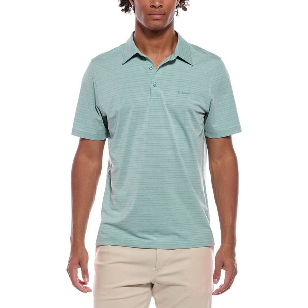 Ben Sherman Mens Stripe Tech Jersey Polo Shirt